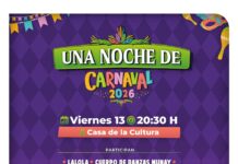 “Una Noche de Carnaval” llega a la Casa de la Cultura