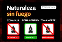 Índice de peligrosidad de incendios 23/02/2026