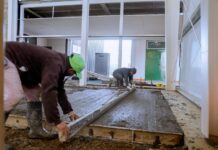 Inició el hormigonado en el nuevo Gimnasio del Colegio Soberanía Nacional