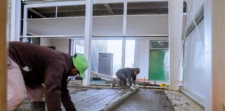 Inició el hormigonado en el nuevo Gimnasio del Colegio Soberanía Nacional