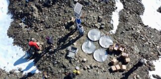 Se instaló una nueva estación en el Glaciar Martial para monitorear el agua