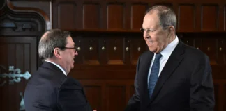 Lavrov expresa su firme apoyo al pueblo de Cuba en una conversación telefónica con su par cubano