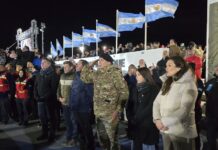 Concejales acompañaron a los excombatientes en la Vigilia por Malvinas
