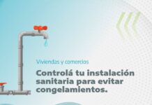 El Municipio recuerda medidas para cuidar las cañerías y evitar congelamientos