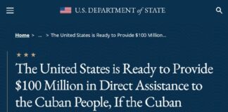 Cuba responde a la oferta de ayuda de EE.UU.: “La mejor ayuda sería LEVANTAR EL BLOQUEO”