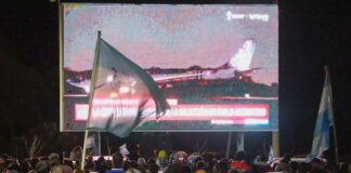 El partido de Argentina se vive en el Parque de los 100 Años