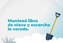 Se recuerda a los vecinos frentistas mantener las veredas libres de nieve y hielo