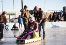 Cientos de familias disfrutaron de la pista del Cono de Sombra